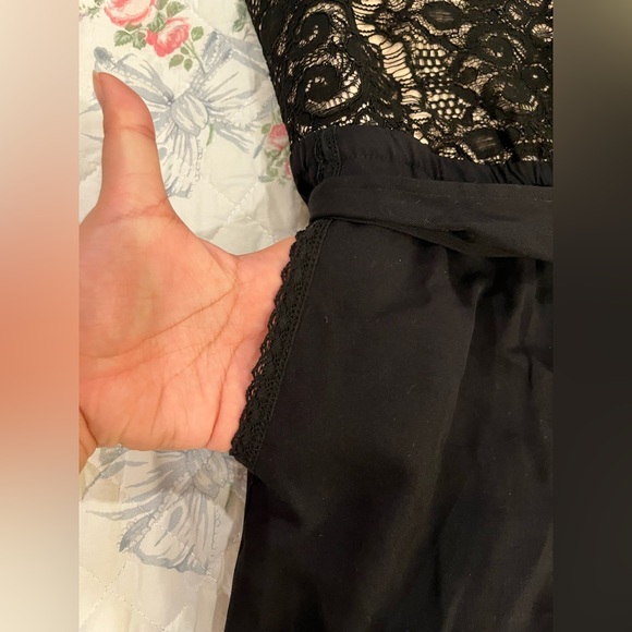 Elevenses Lace Medley Black Jumpsuit size 6 Anthropologie - Picture 7 of 11